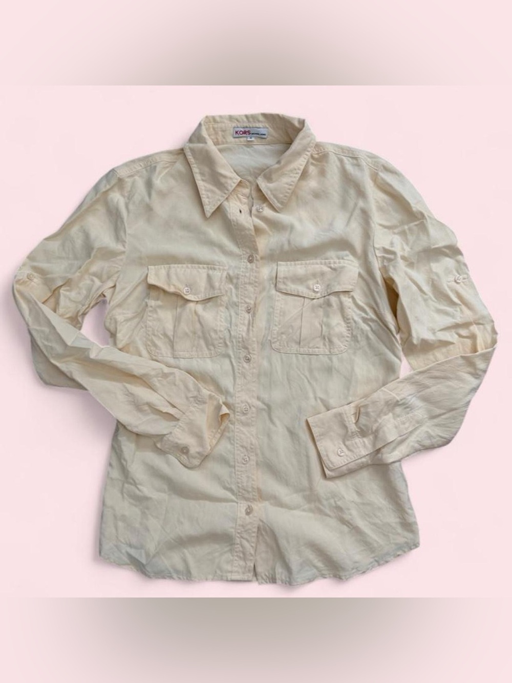 KORS Michael Kors 100% silk button down shirt